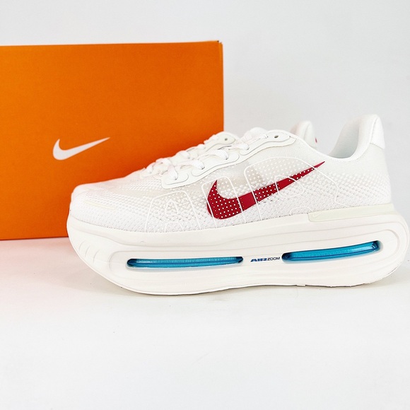 Nike Zoom Vomero Premium White and Red Sneakers - Picture 1 of 9